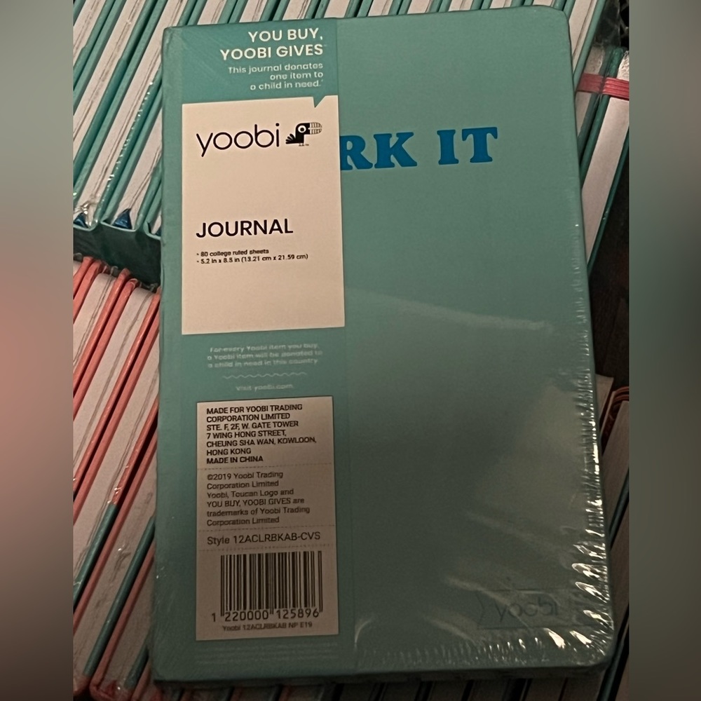 Blue work it journal college ruled